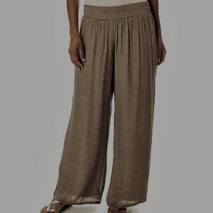 Apt. 9® Taupe Gauze Palazzo Pull-On Lined Pants